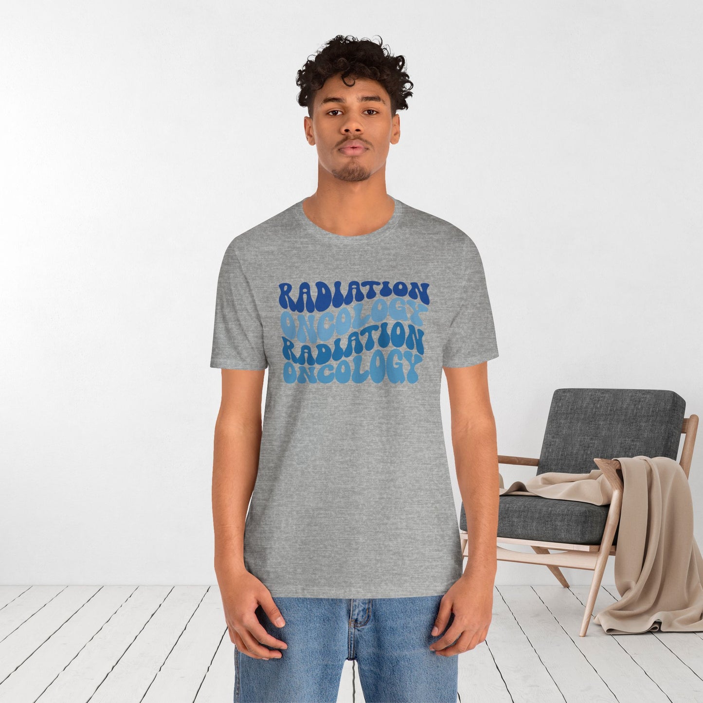 Blue Groovy Radiation Oncology Soft Cotton Tee