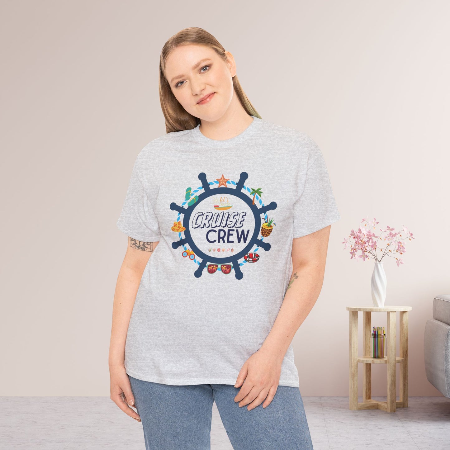 Matching Cruise Crew Shirt - Family Cruise Heavy Cotton Tee