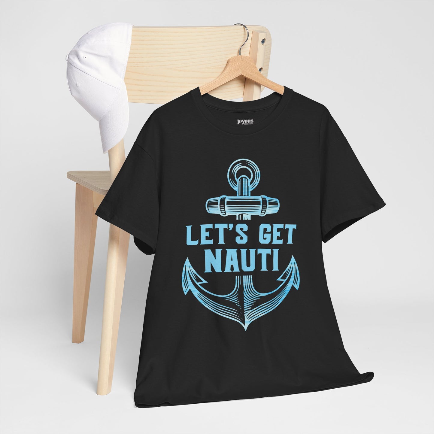 Let's Get Nauti Sailing T-Shirt - Funny Nautical Heavy Cotton Tee