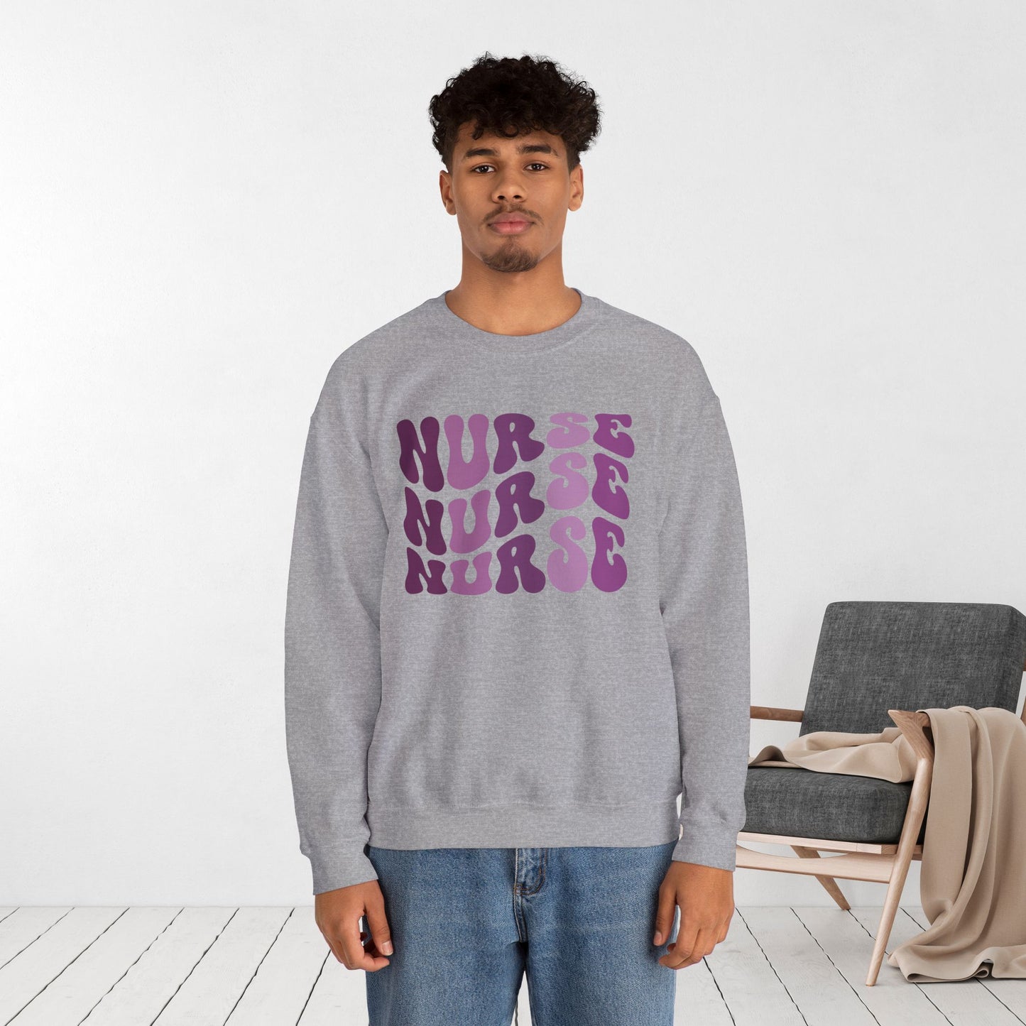 Groovy Purple Nurse Sweatshirt