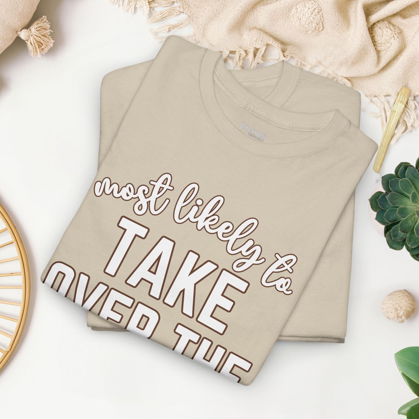 Funny Thanksgiving Shirt - Most Likely To Take Over the Kitchen Heavy Cotton Tee