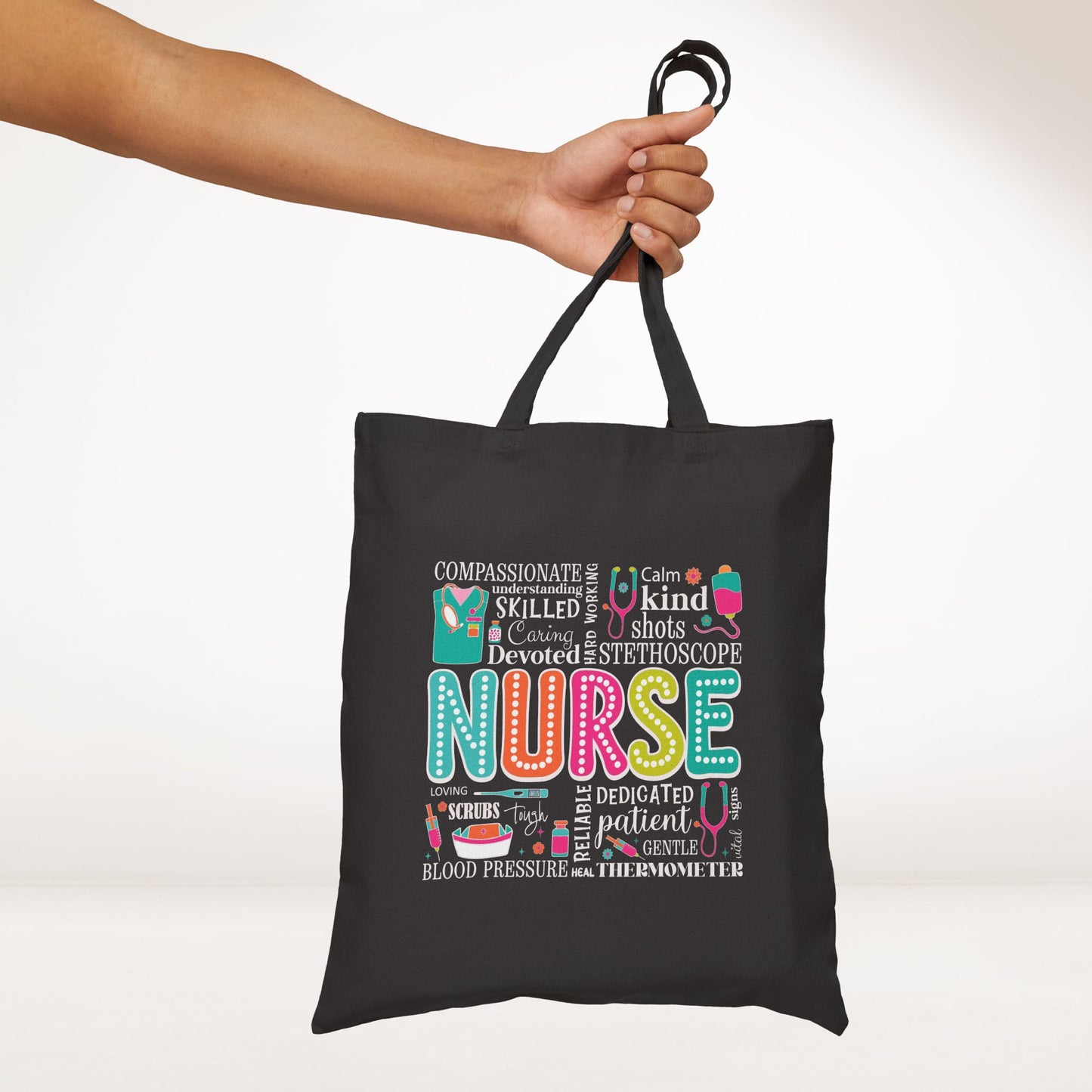 Cute Nurse Canvas Tote Bag - Best Nurse Gift