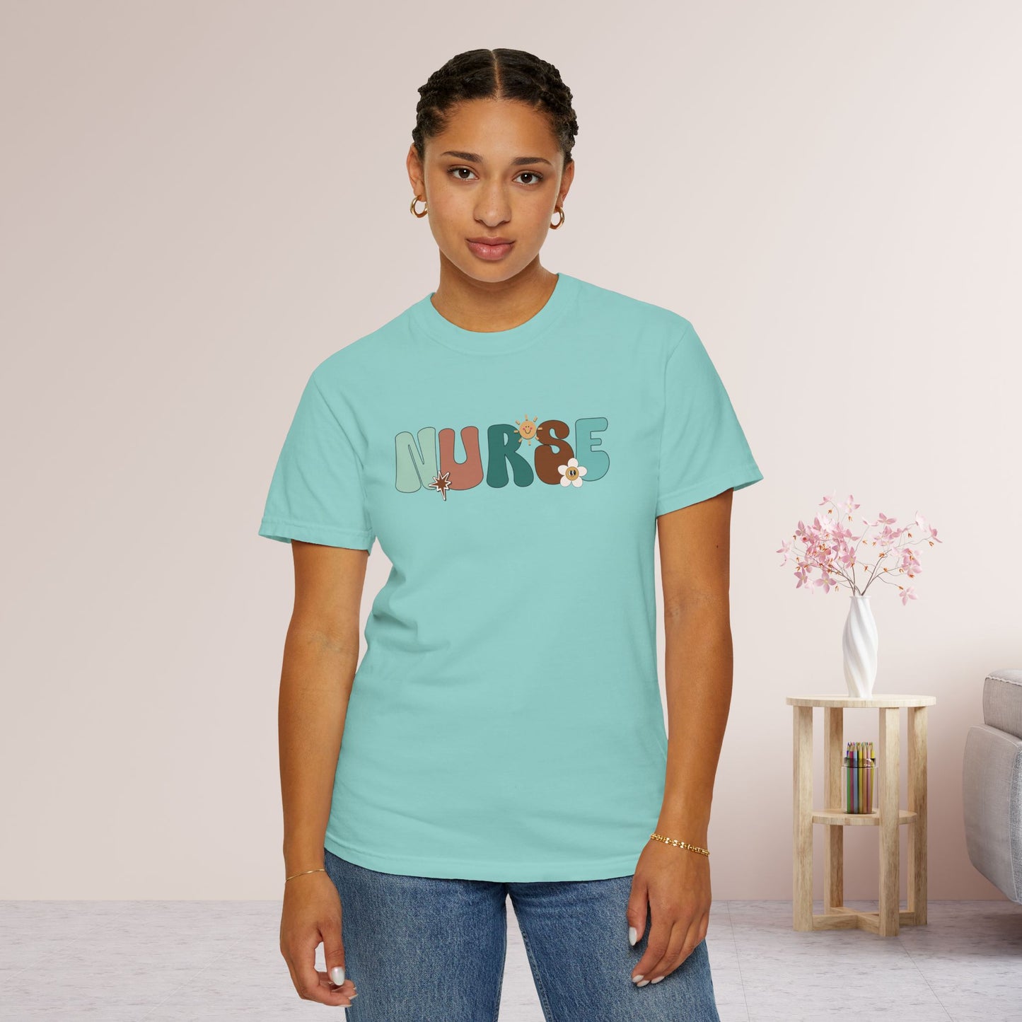 Comfort Colors Groovy Nurse Shirt - It's a Beautiful Day to Save Lives Tee