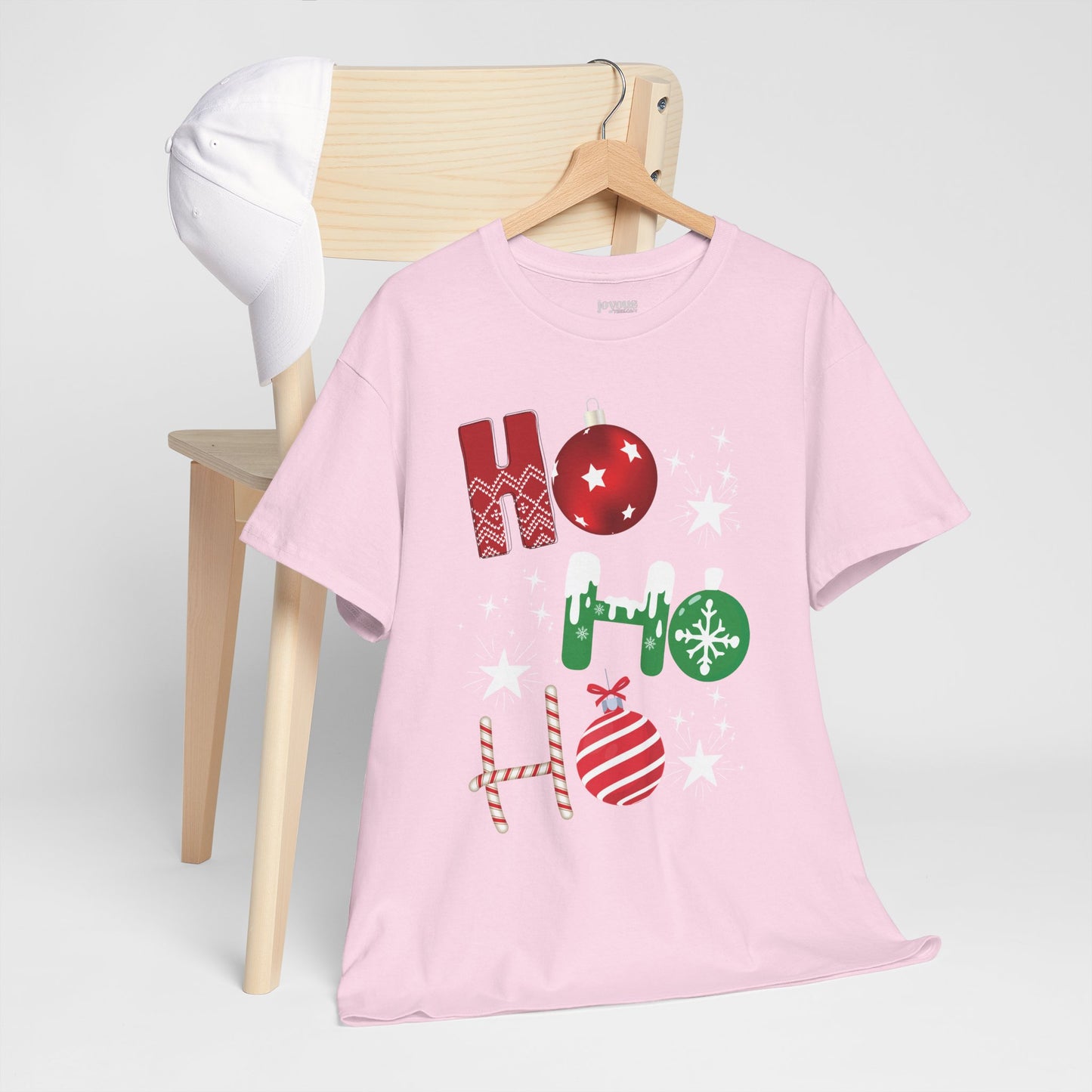 Ho Ho Ho Christmas Shirt - Matching Family Christmas Heavy Cotton Tee