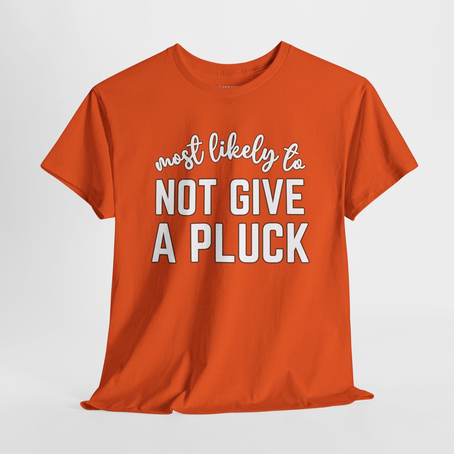 Funny Thanksgiving Shirt - Most Likely To Not Give a Pluck Heavy Cotton Tee