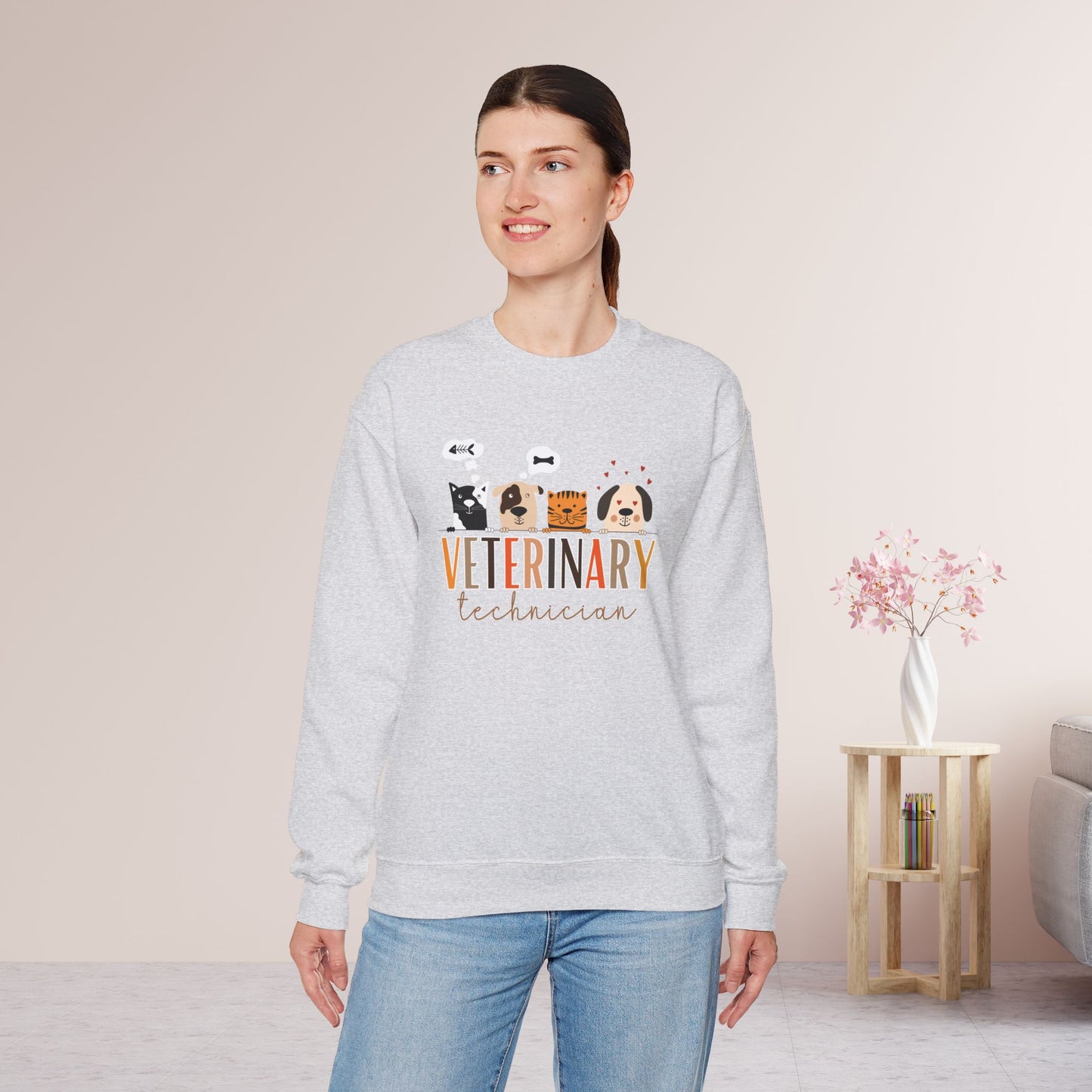 Veterinary Technician Crewneck Sweatshirt for VET Tech