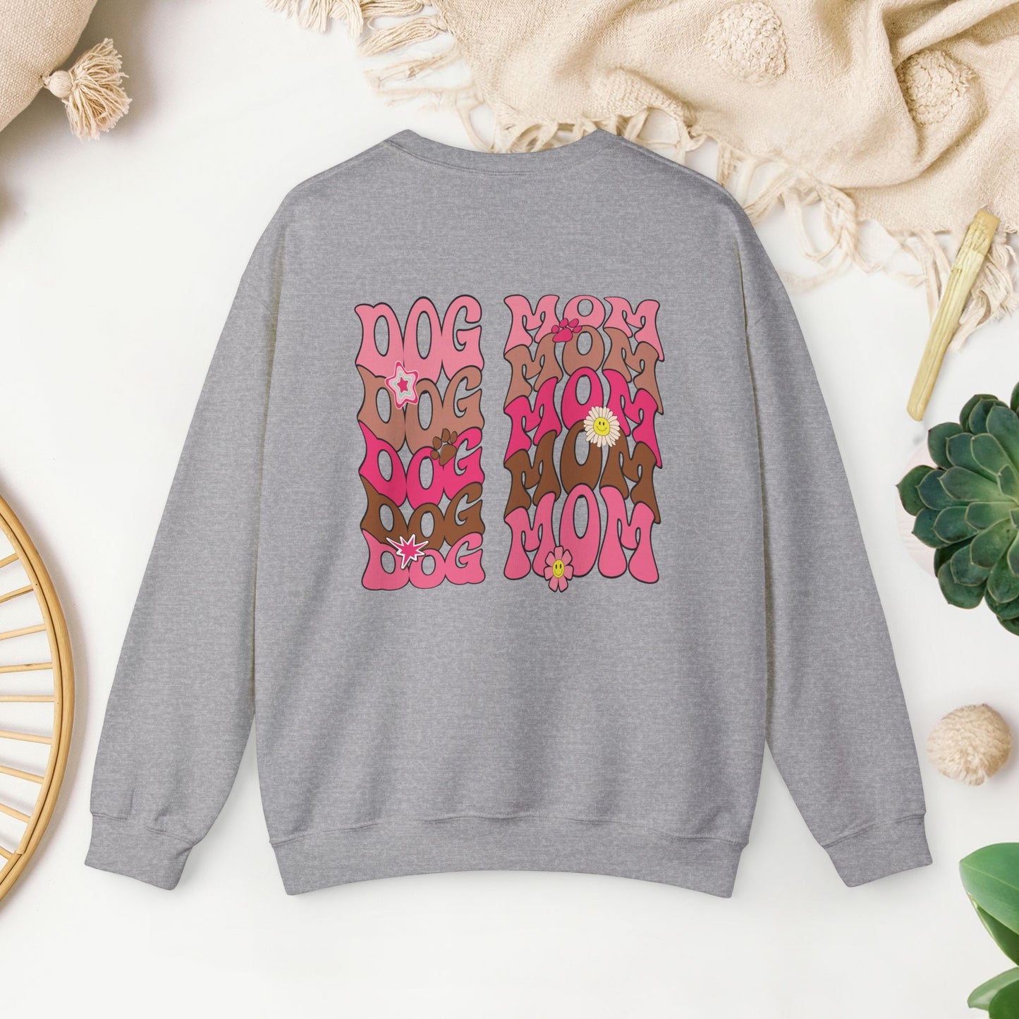 Retro Dog Mom Sweatshirt - Groovy Dog Mom Crewneck