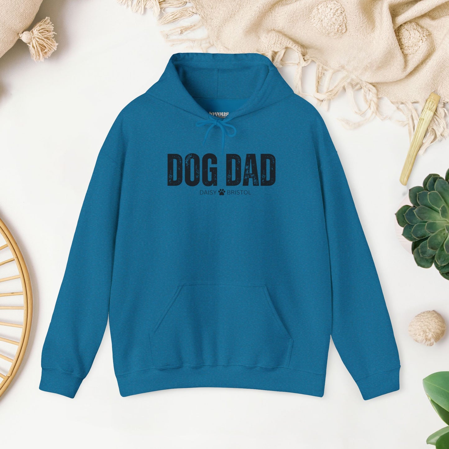 Custom Dog Dad Hoodie with Dogs Name - Personalized Gift for Dog Dad