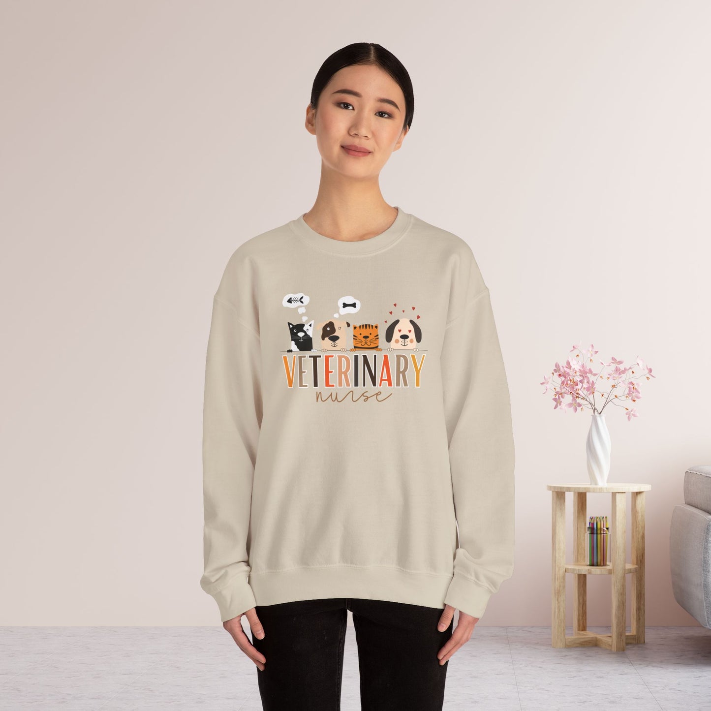 Veterinary Nurse Crewneck Sweatshirt for VET Nurse