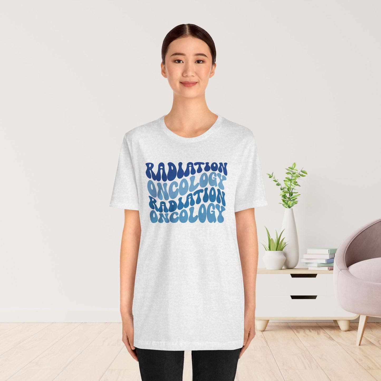 Blue Groovy Radiation Oncology Soft Cotton Tee