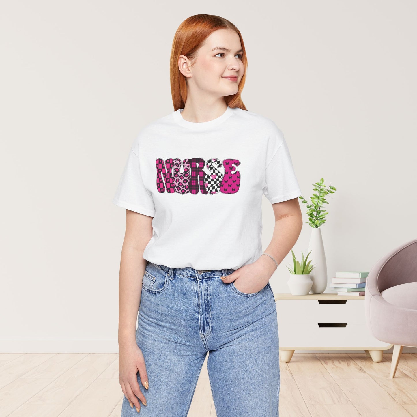 Groovy Font Nurse Shirt - Registered Nurse Soft Cotton Tee