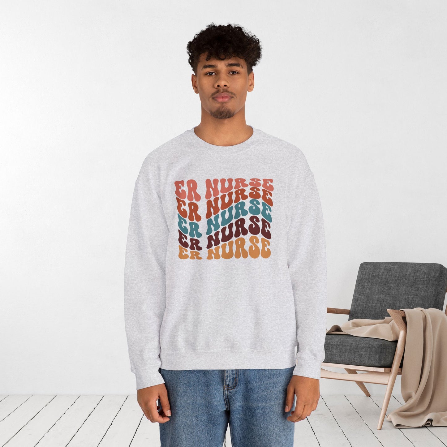 Groovy ER Nurse Sweatshirt - Emergency Nurse Sweatshirt