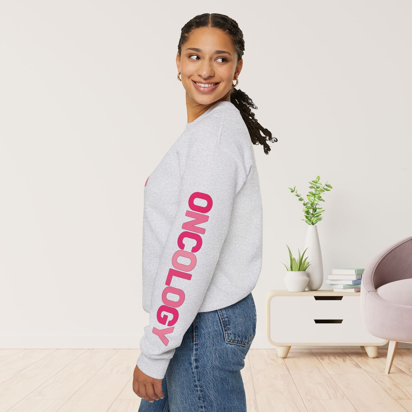 Unisex Pink Oncology Sweatshirt