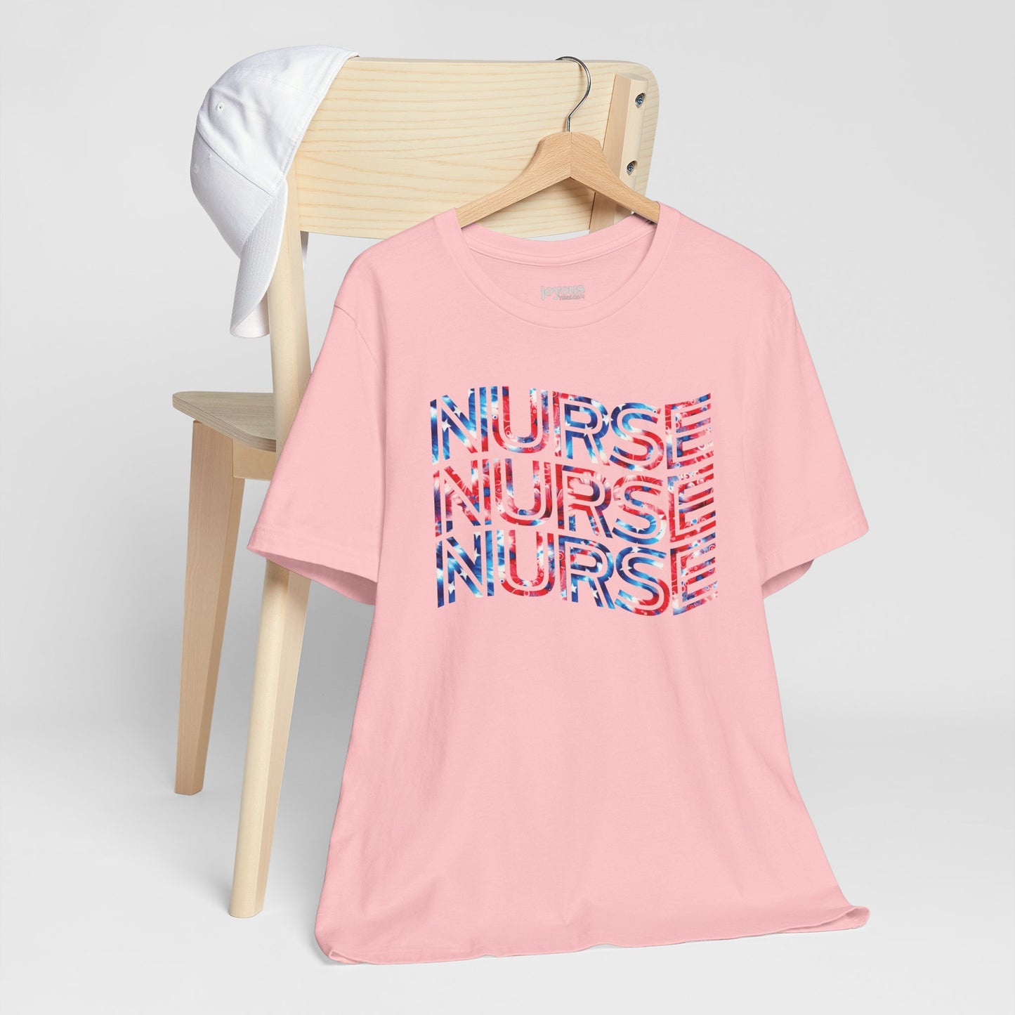 Wavy Patriotic Nurse Shirt - 4th of July Nurse Soft Cotton Tee