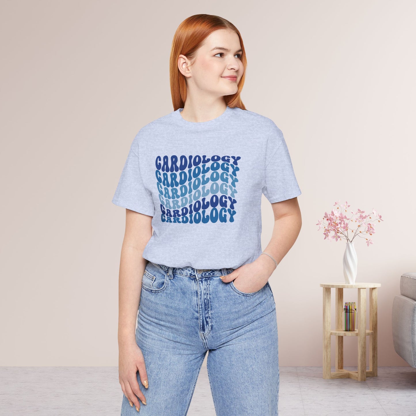 Groovy Blue Cardiology Shirt - Cardiac Nurse Soft Cotton Tee