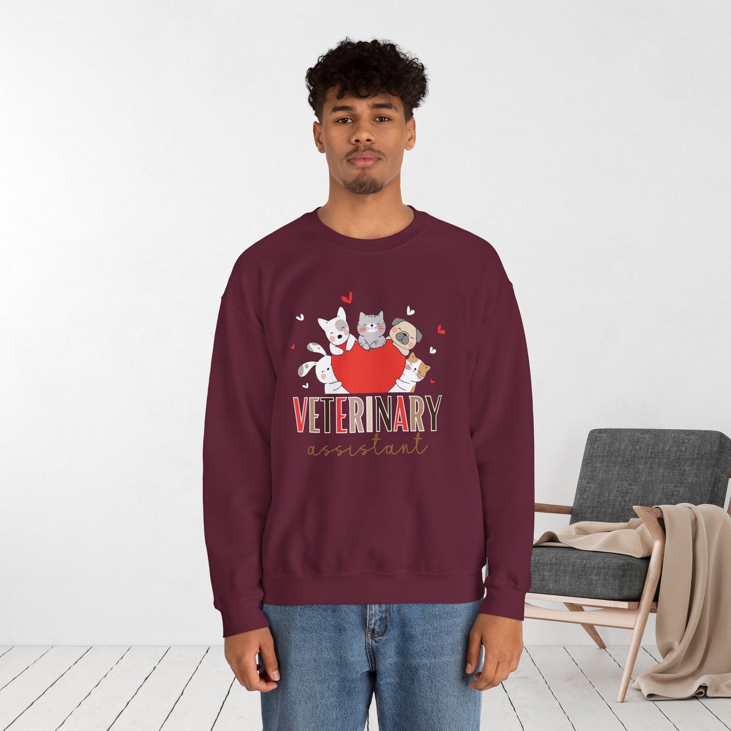 Cute Veterinary Assistant Crewneck Sweatshirt for VET Assistant