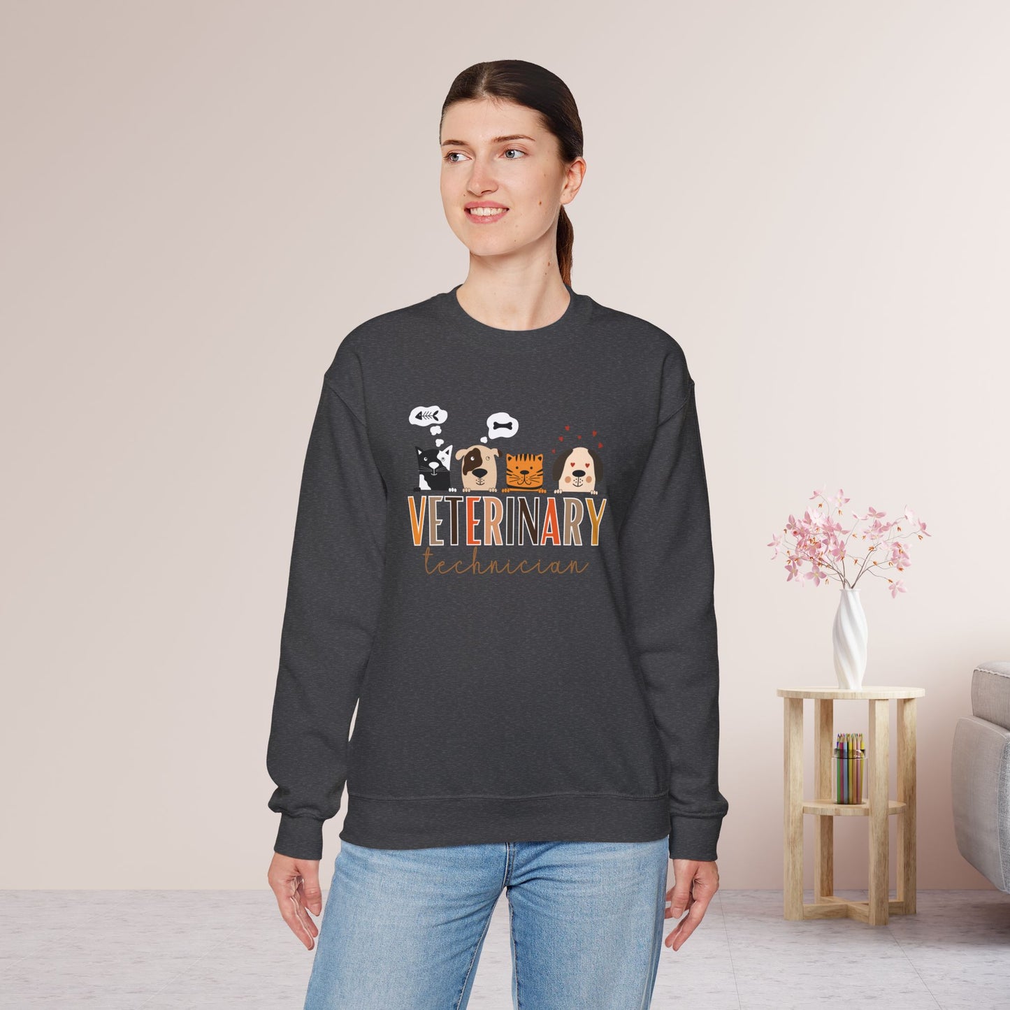 Veterinary Technician Crewneck Sweatshirt for VET Tech