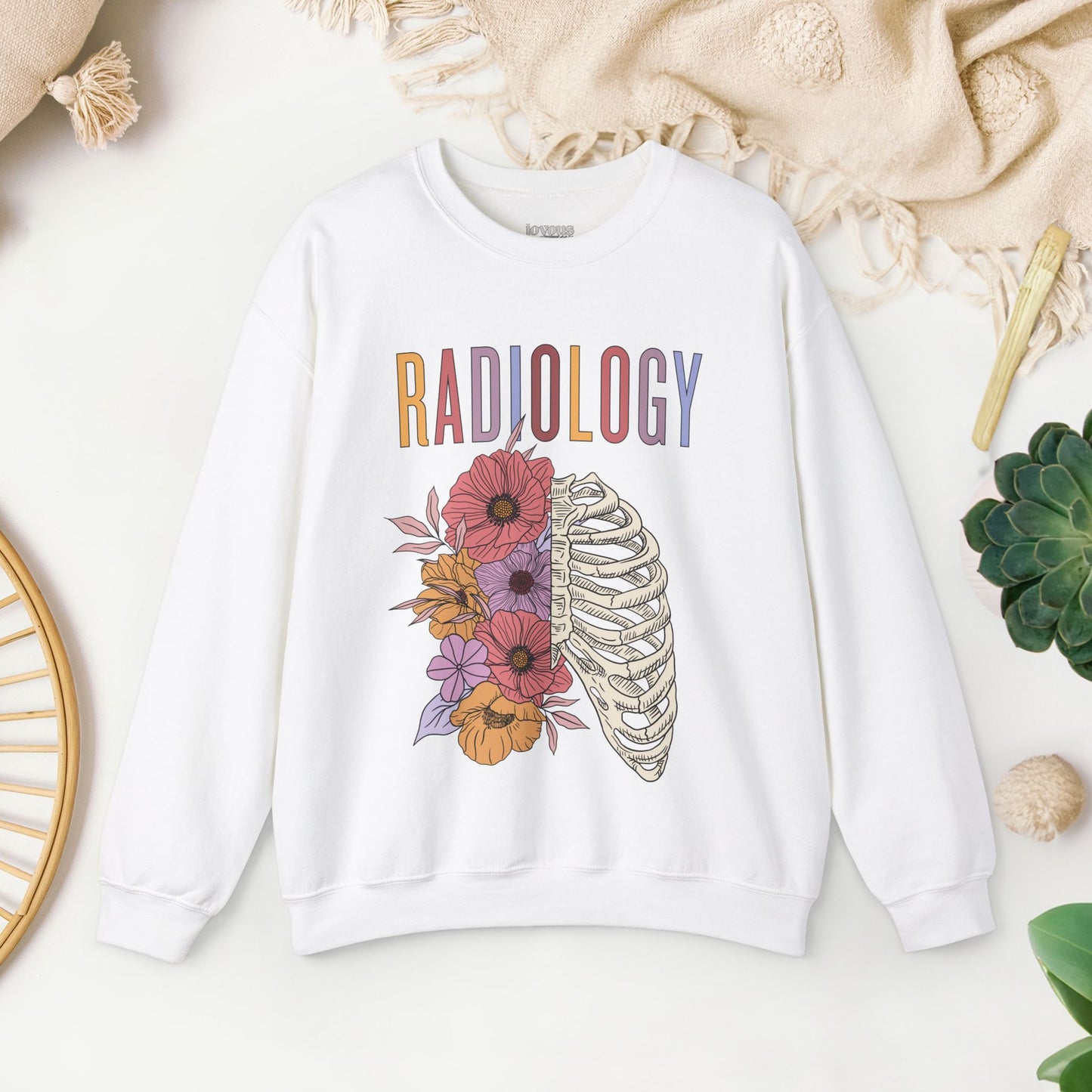 Flower Skeleton Radiology Sweatshirt