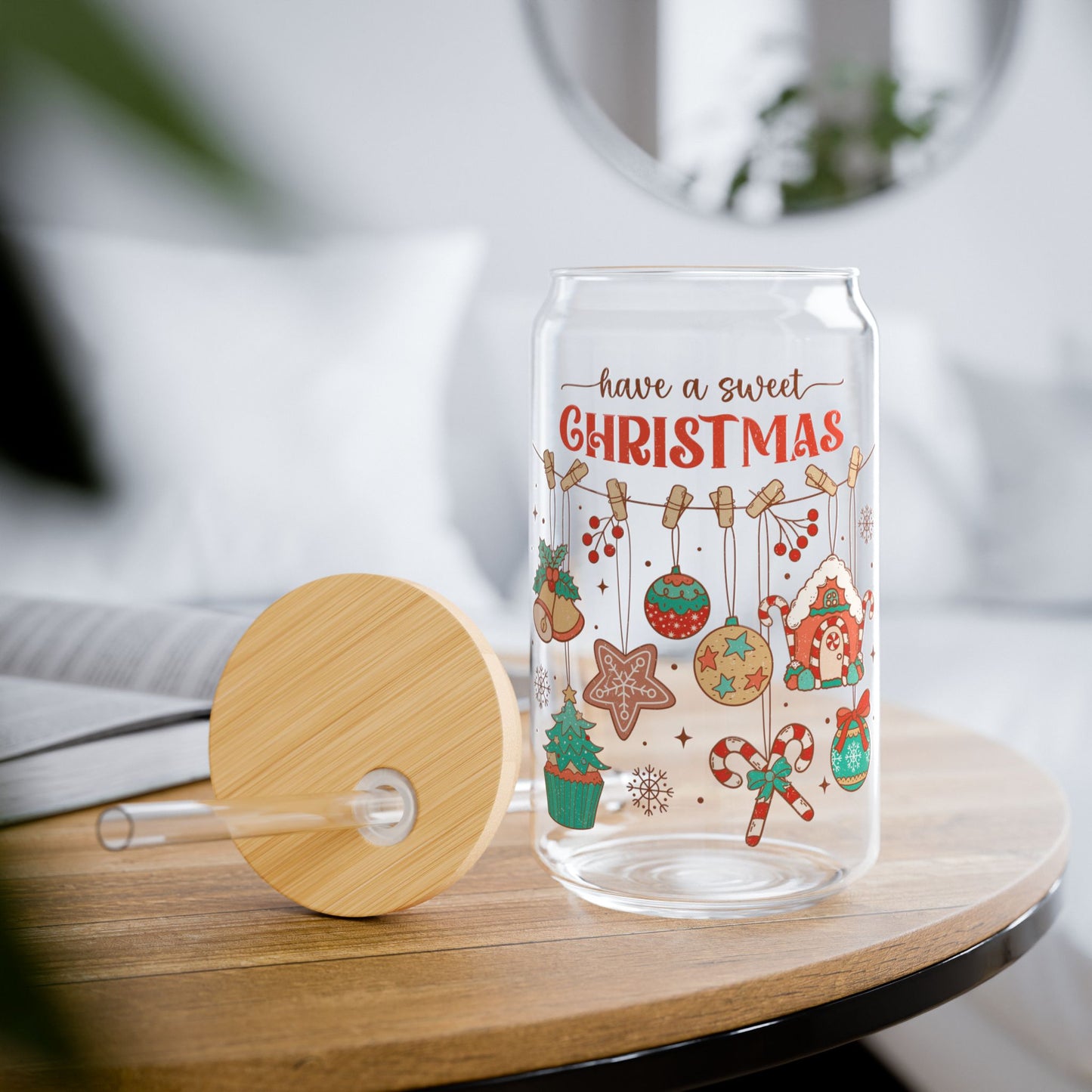 Have A Sweet Christmas Retro Christmas Sipper Glass - Best Christmas Gift