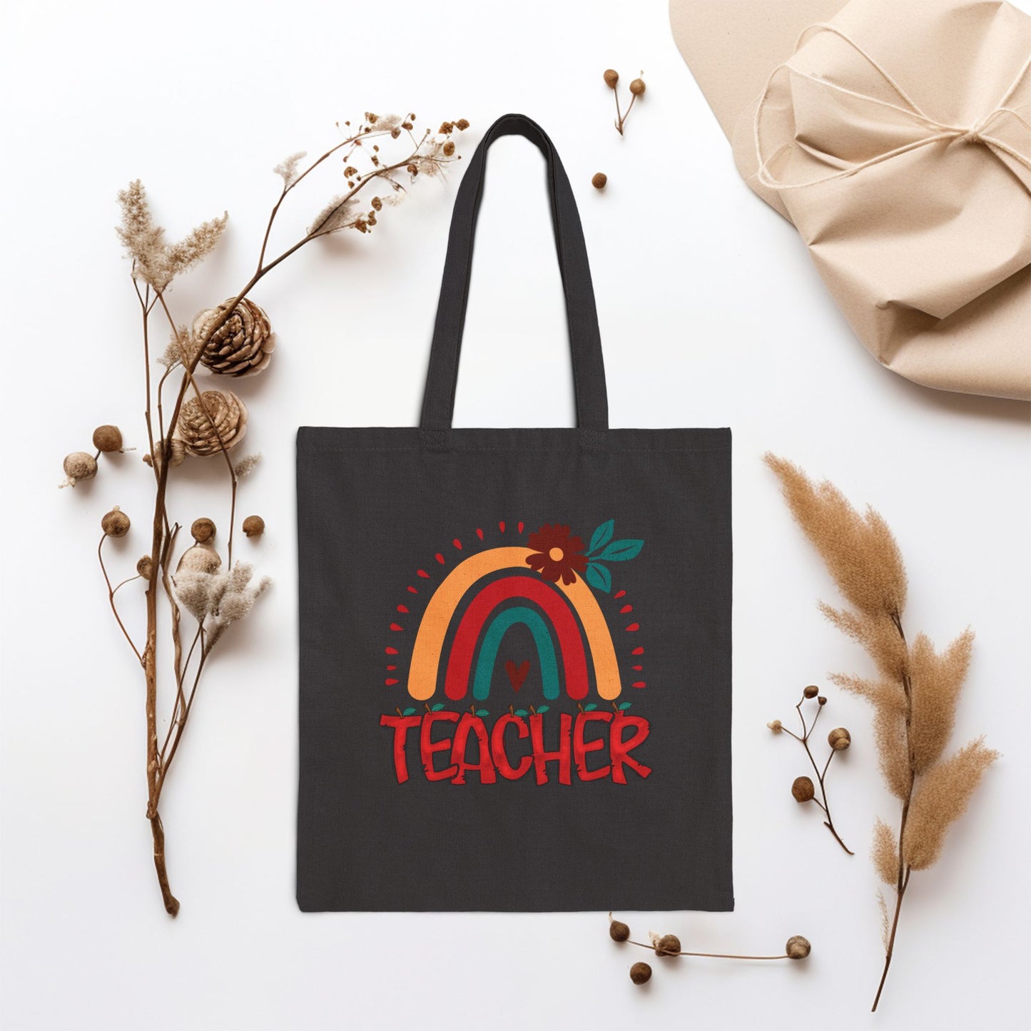 Cute Teacher Canvas Tote Bag - Best Teacher Gift