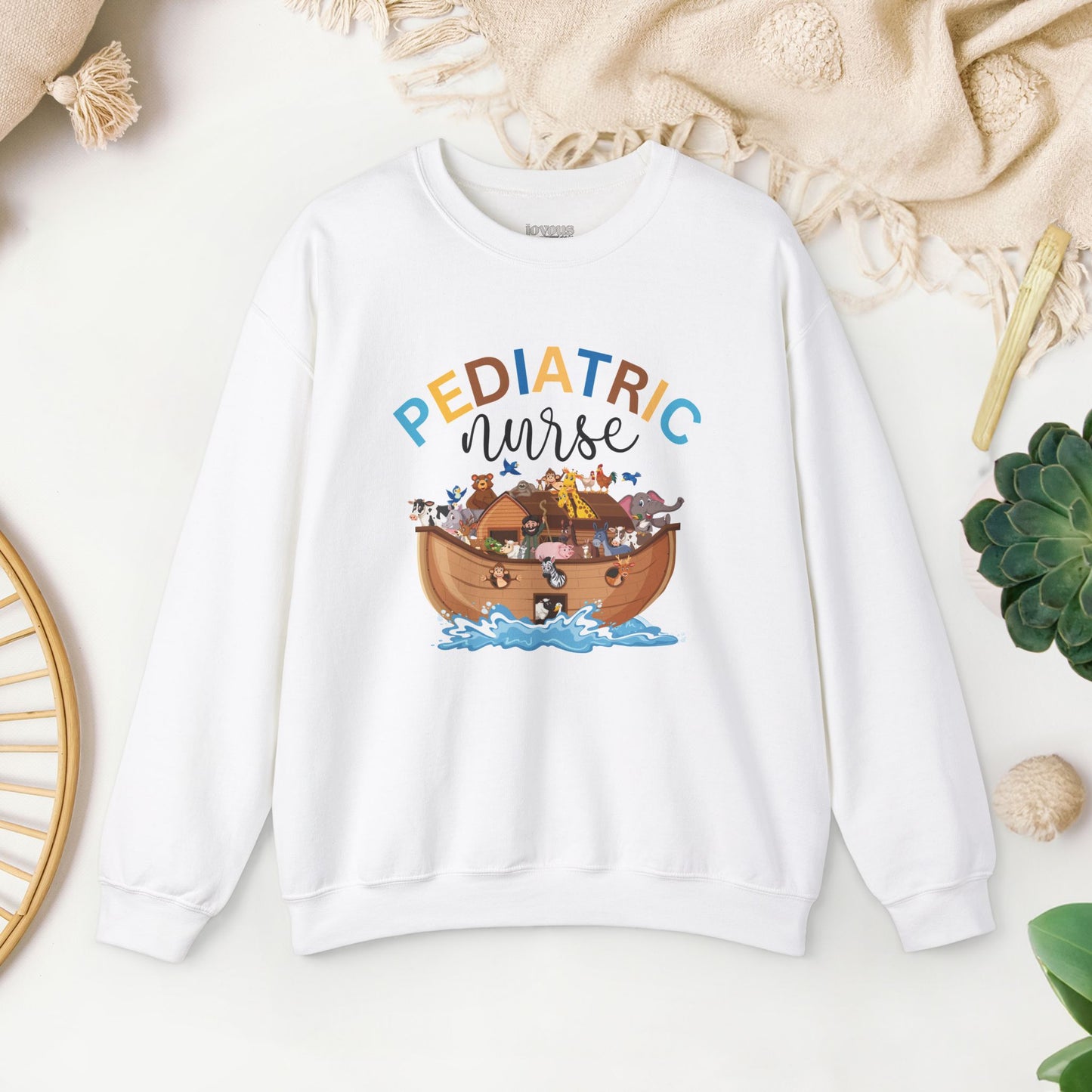 Noah's Ark Pediatric Nurse Sweatshirt