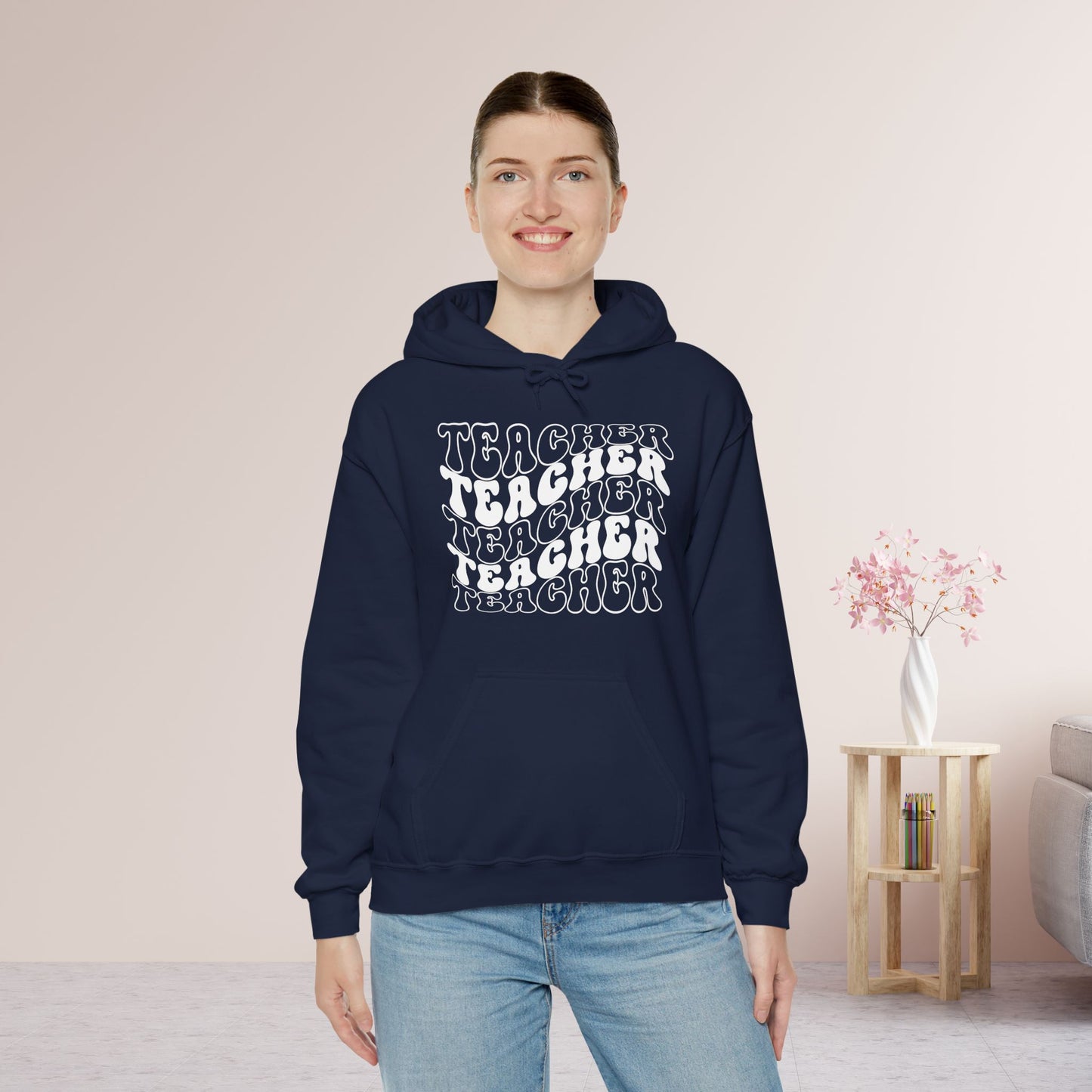 Groovy Unisex Teacher Hoodie for School Teachers