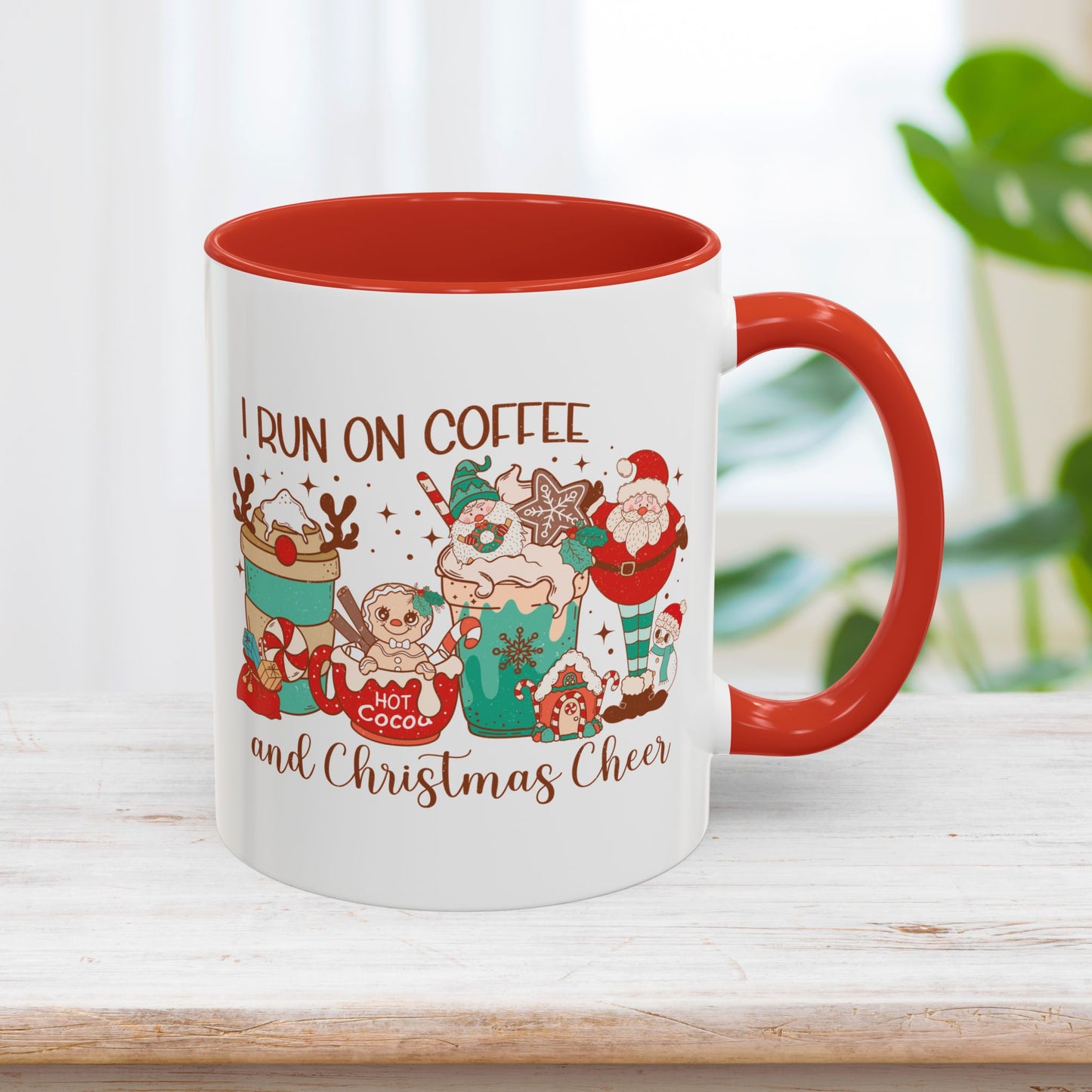 I Run On Coffee And Christmas Cheer Christmas Mug - Best Christmas Gift