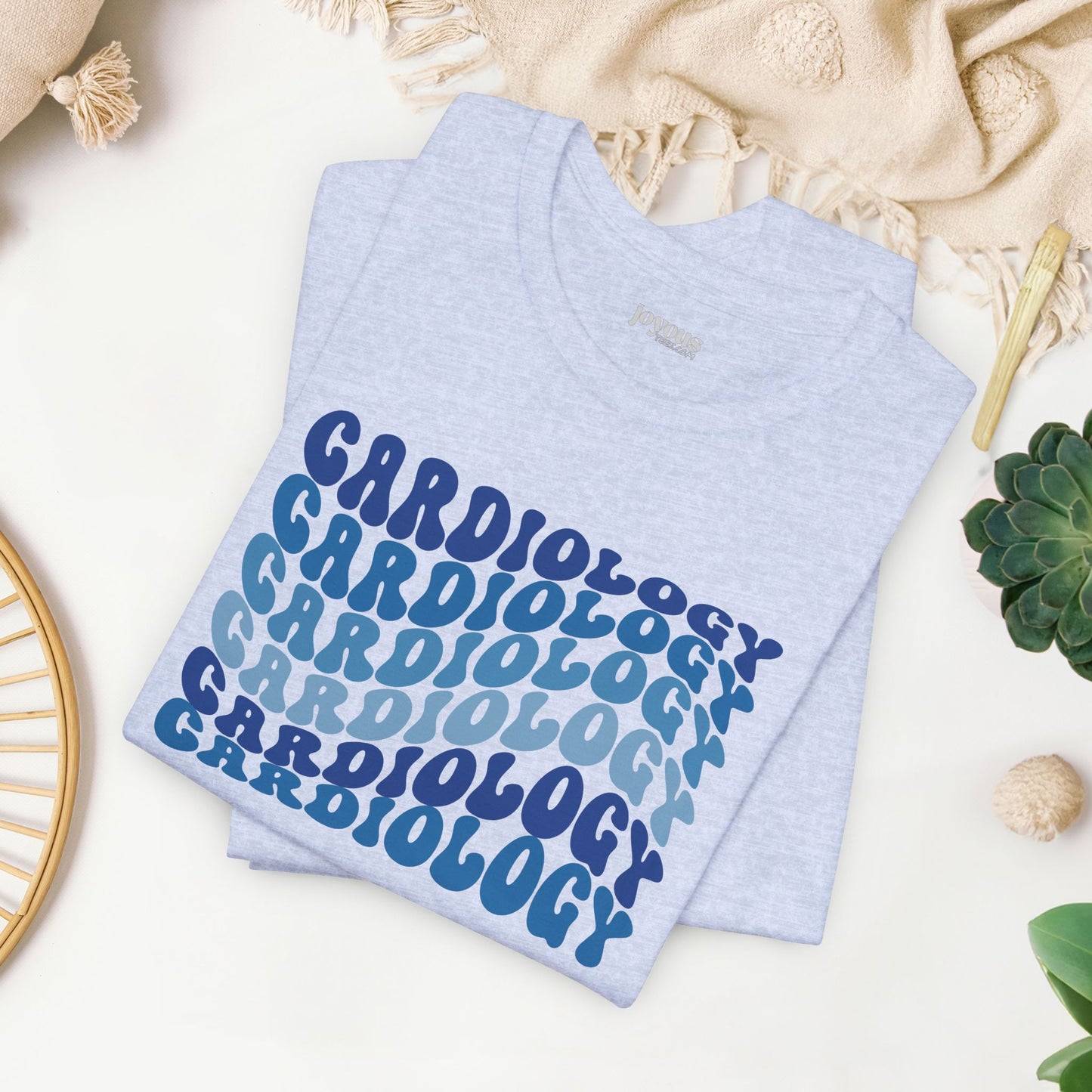 Groovy Blue Cardiology Shirt - Cardiac Nurse Soft Cotton Tee