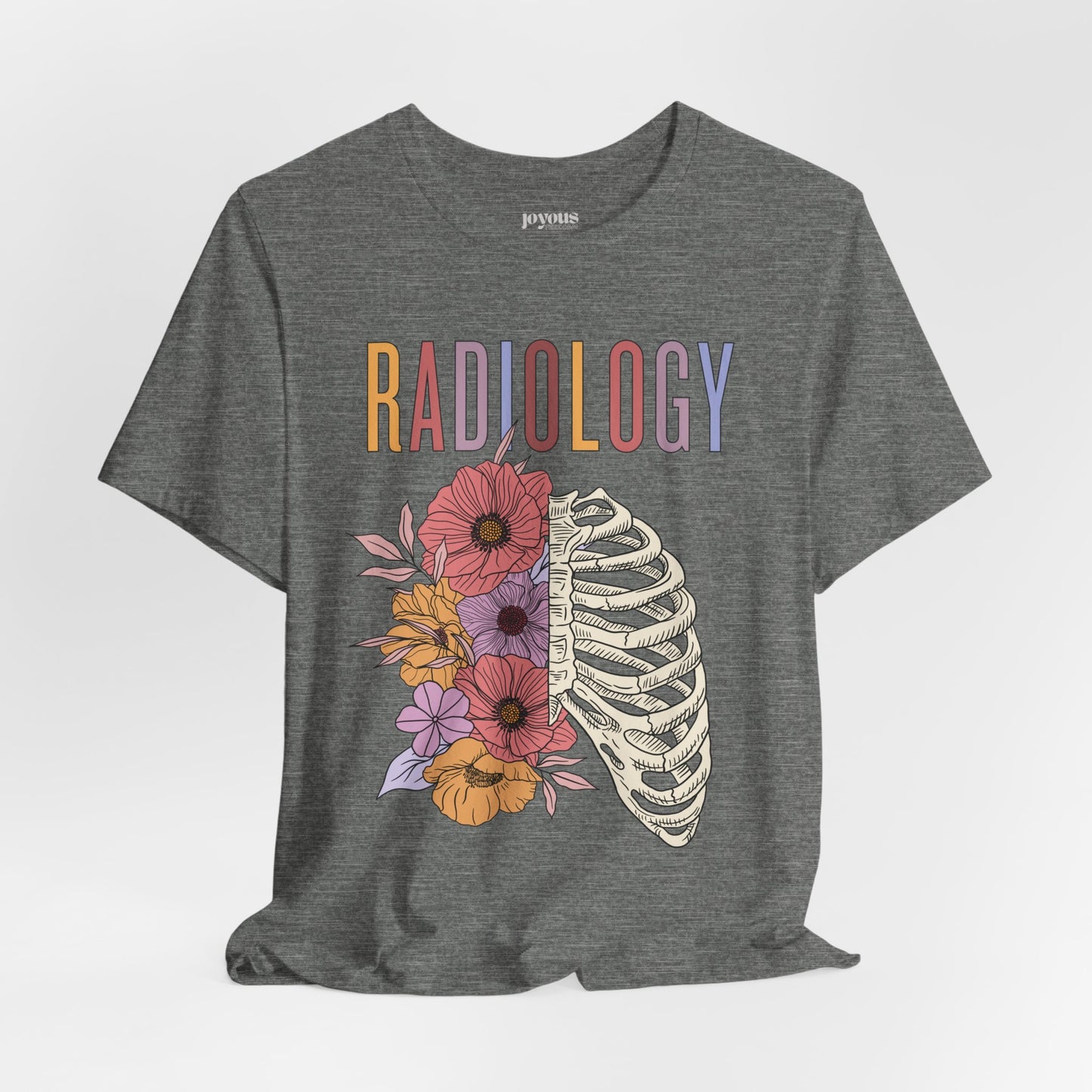 Flower Skeleton Radiology Soft Cotton Tee