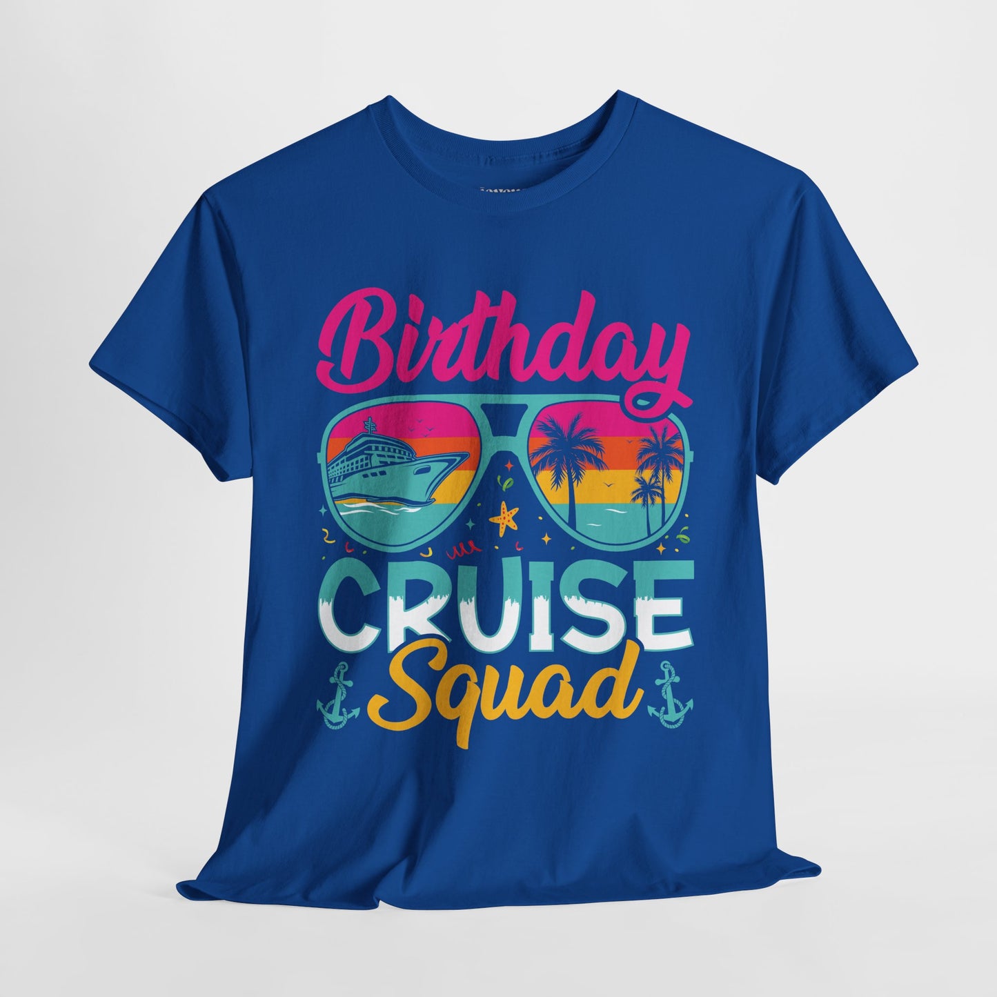 Birthday Cruise Squad Shirt - Family Cruise Vacation Heavy Cotton Tee