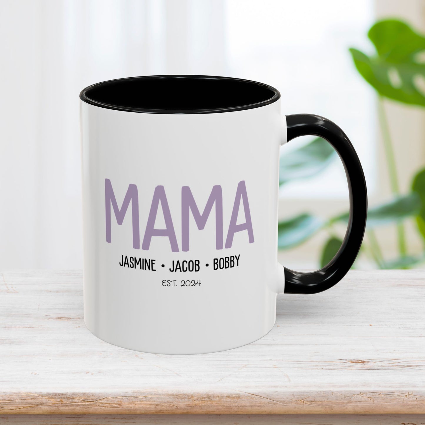 Personalized Mama Coffee Mug with Kids Names - Custom Mom Gifts for Mother's Day