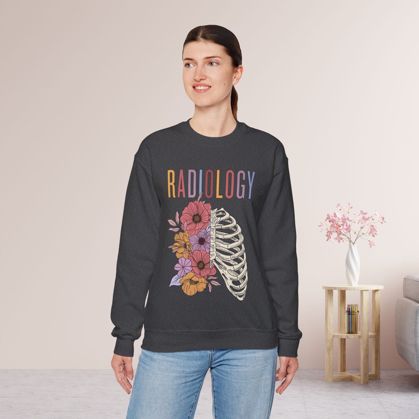 Flower Skeleton Radiology Sweatshirt