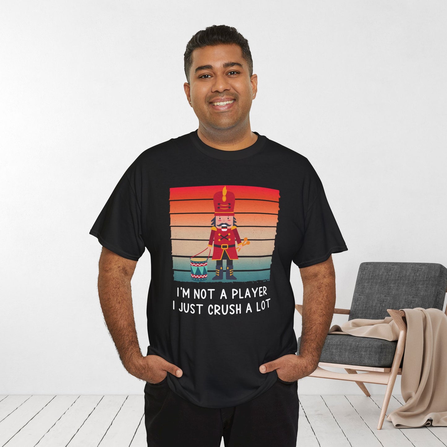 I'm Not A Player Funny Christmas Shirt - Matching Family Christmas Heavy Cotton Tee