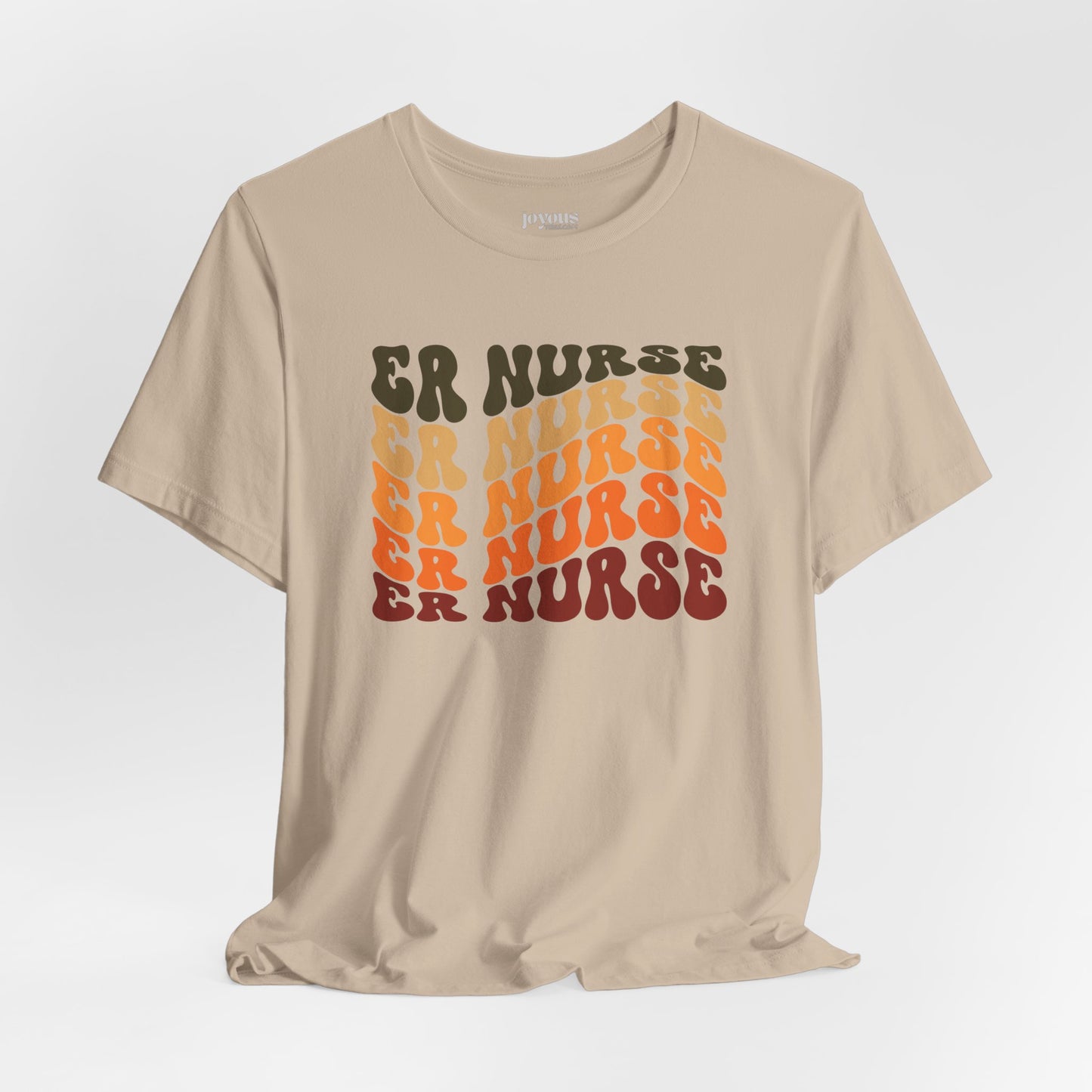 Groovy Fall ER Nurse Shirt - Emergency Nurse Soft Cotton Tee