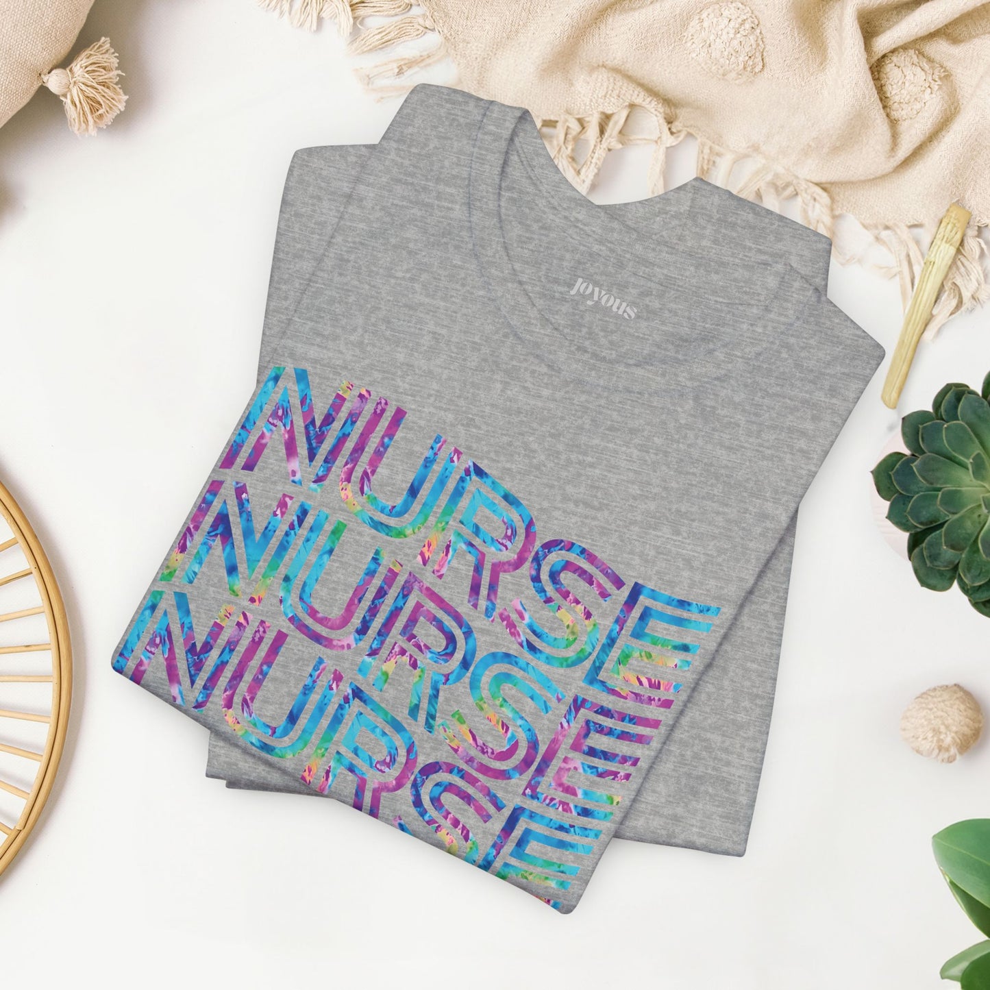 Tie Dye Wavy Nurse Shirt - Registered Nurse Soft Cotton Tee
