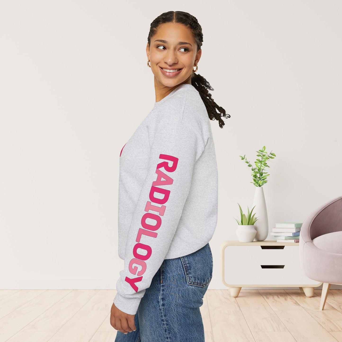 Trendy Pink Radiology Sweatshirt for RAD Technician