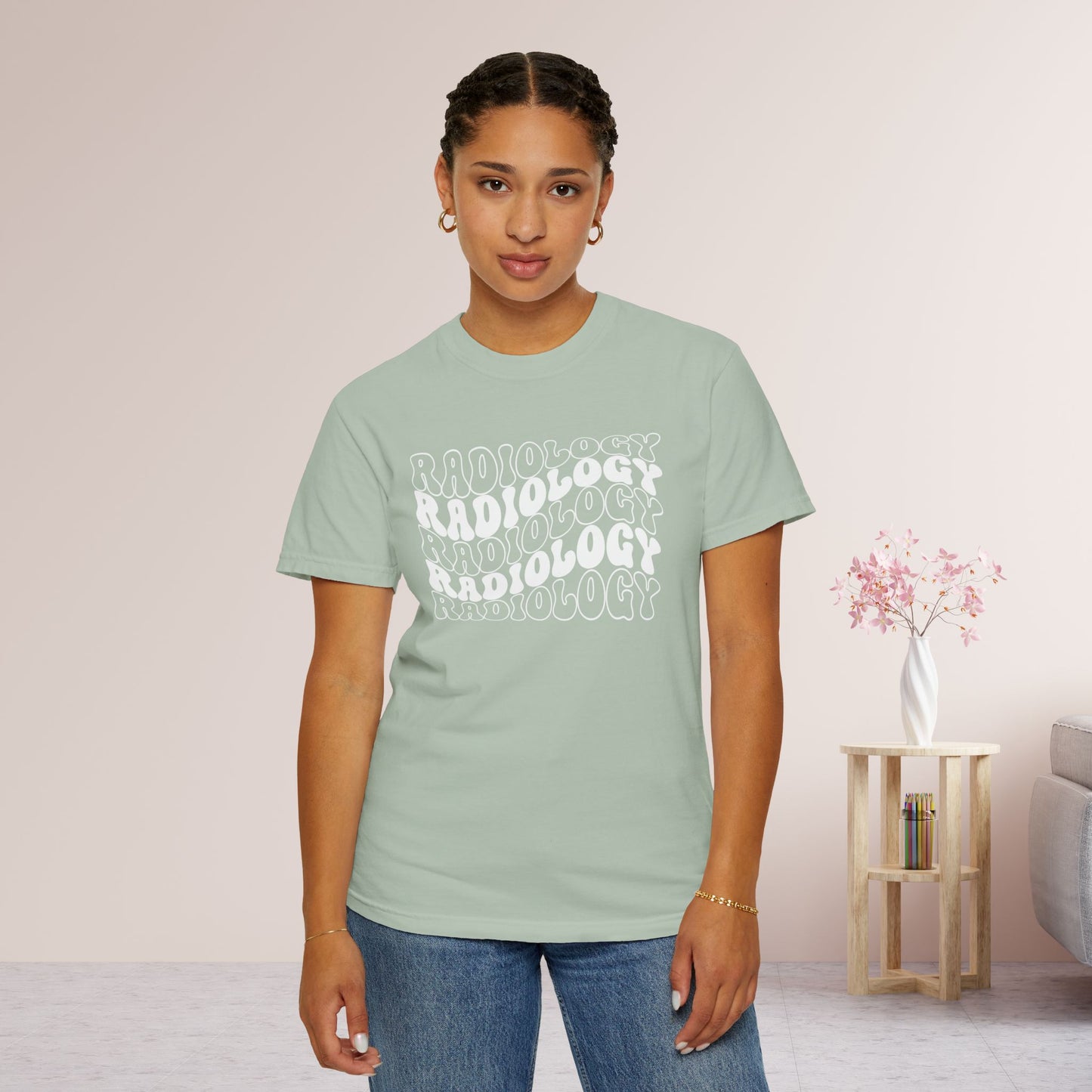 Groovy White Comfort Colors Radiology Tee