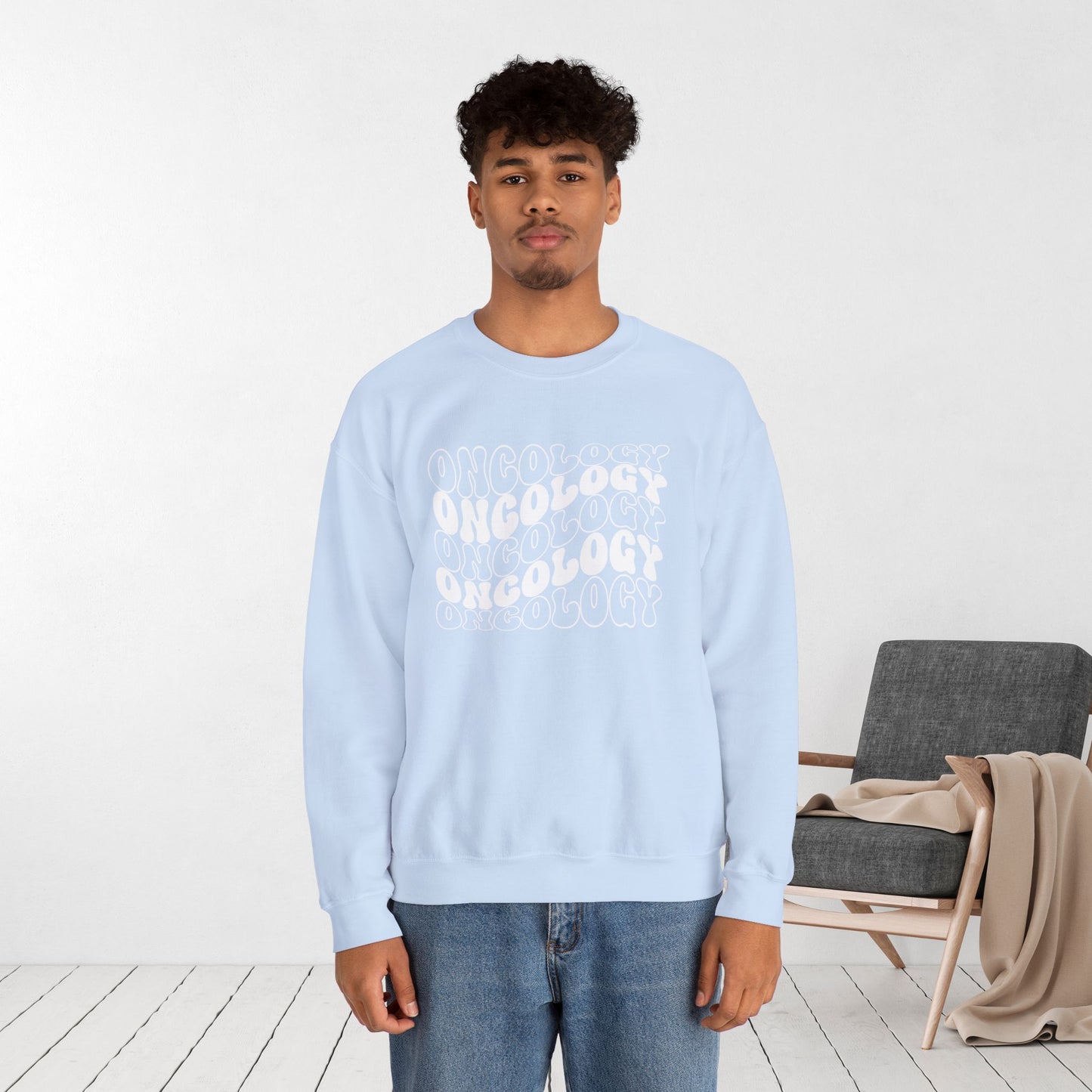 White Groovy Colorful Oncology Sweatshirt