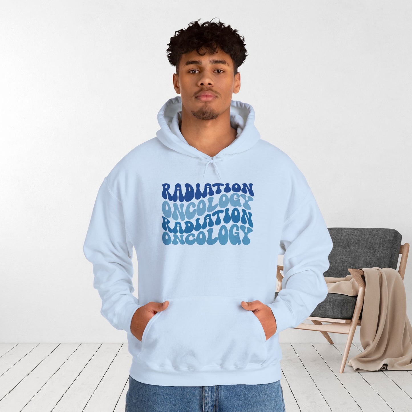 Blue Groovy Radiation Oncology Hoodie