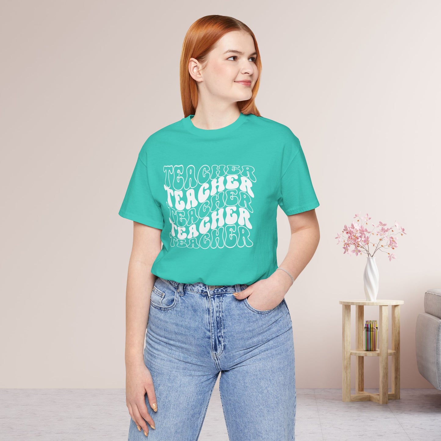 Groovy Teacher Soft Cotton Tee for School Teachers