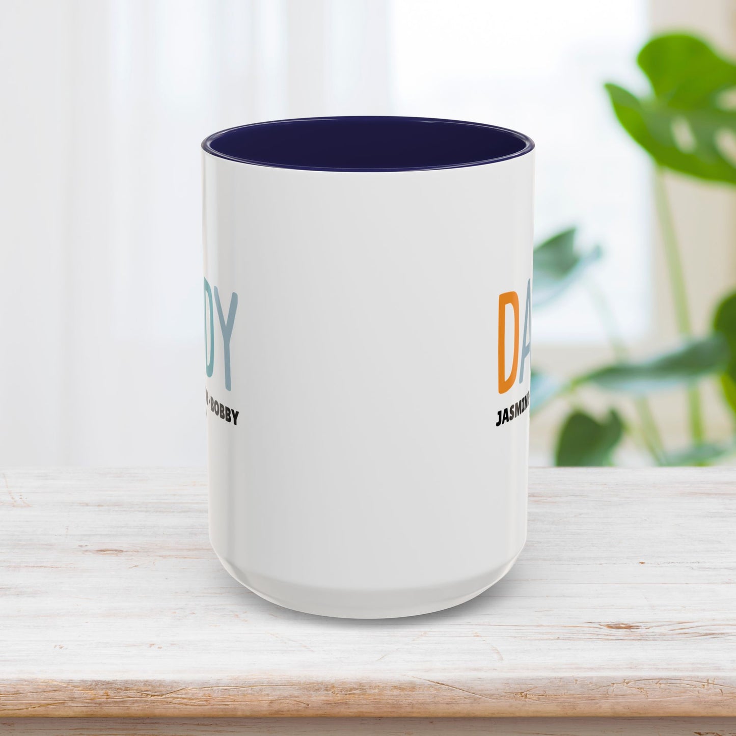 Personalized Daddy Coffee Mug with Kids Names - Custom Dad Gifts for Father's Day