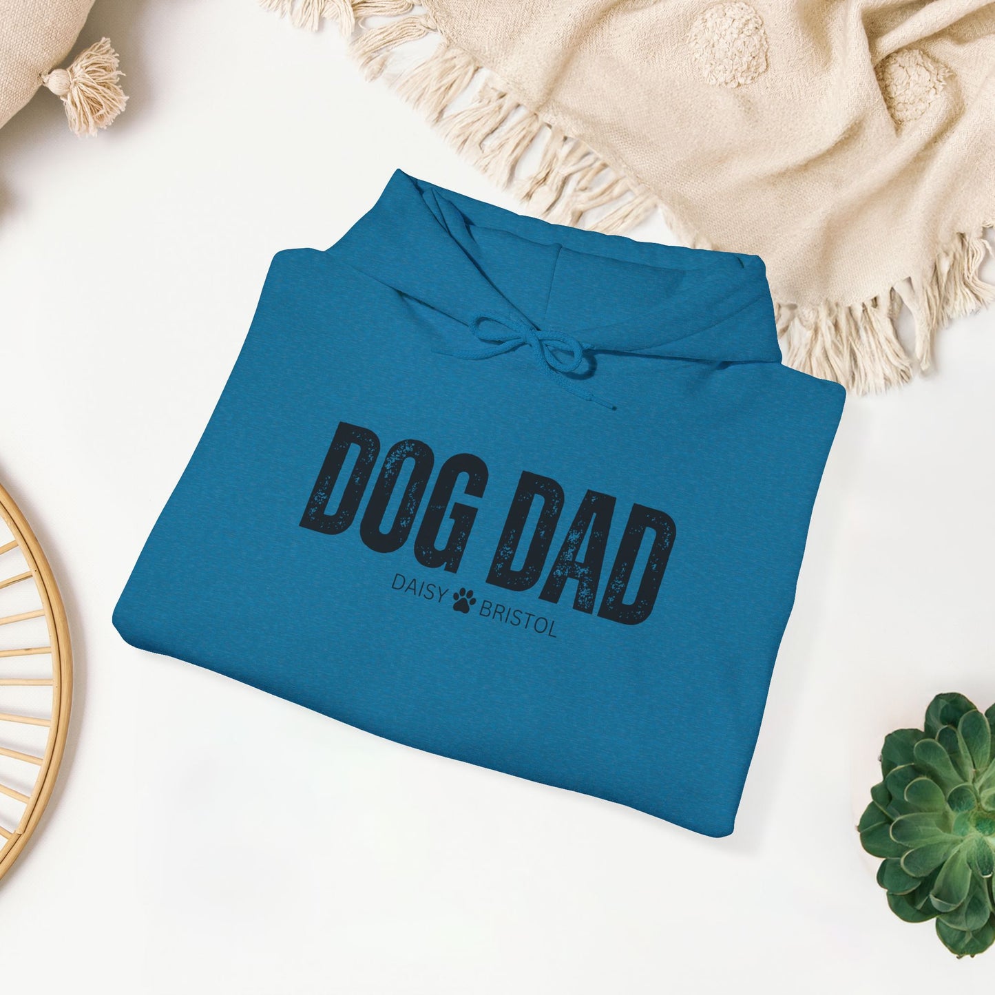 Custom Dog Dad Hoodie with Dogs Name - Personalized Gift for Dog Dad