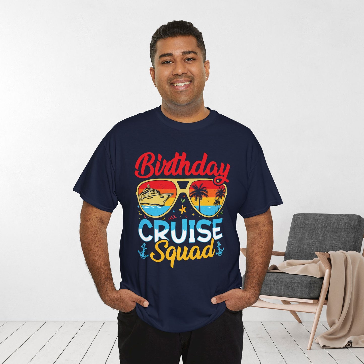 Birthday Cruise Squad Shirt - Family Cruise Vacation Heavy Cotton Tee