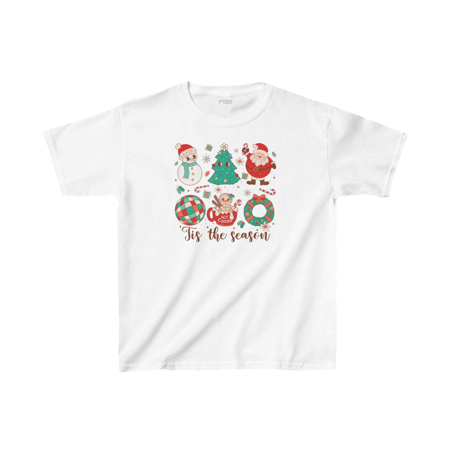 'Tis The Season Youth Christmas Shirt - Retro Christmas Tee