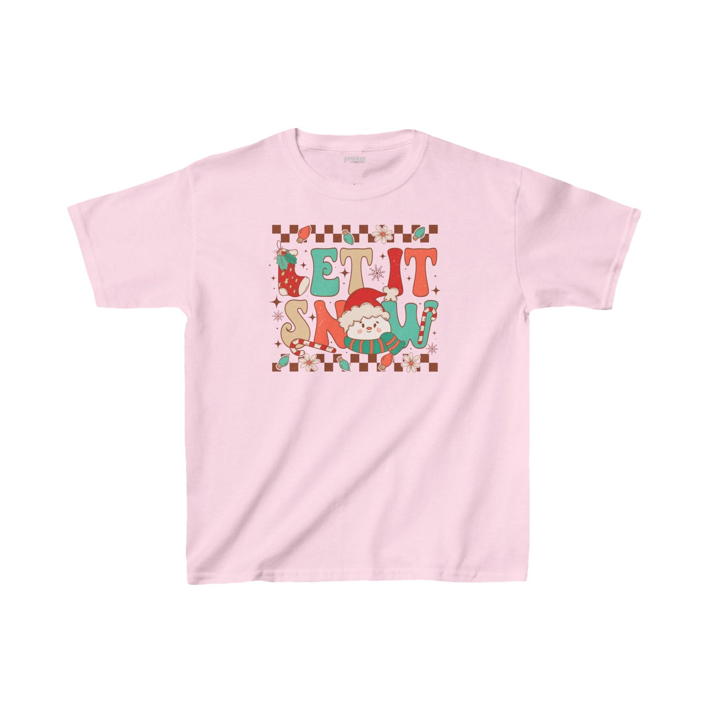 Let It Snow Youth Christmas Shirt - Retro Christmas Tee