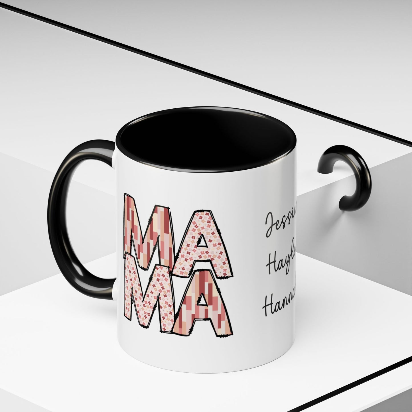 Personalized Mama Coffee Mug with Kids Names - Custom Mom Gifts for Mother's Day