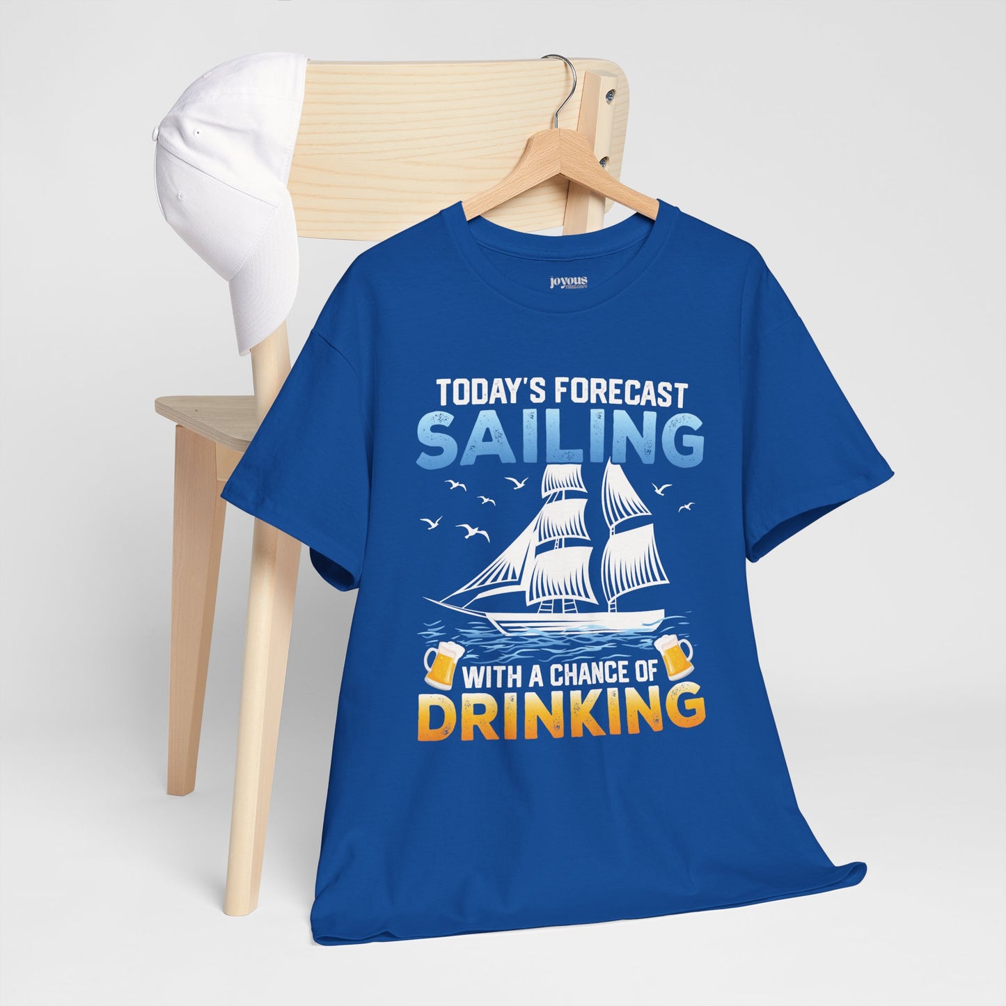 Today's Forecast Sailing T-Shirt - Funny Sailing Heavy Cotton Tee