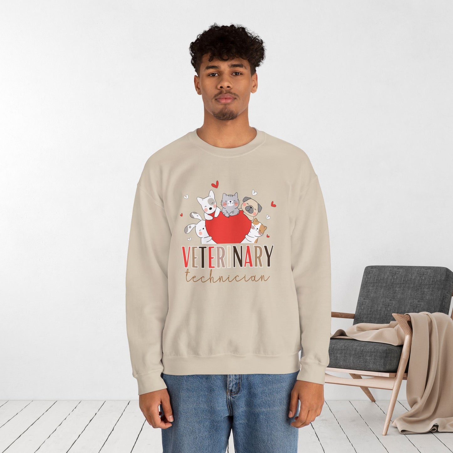 Cute Veterinary Technician Crewneck Sweatshirt for VET Tech