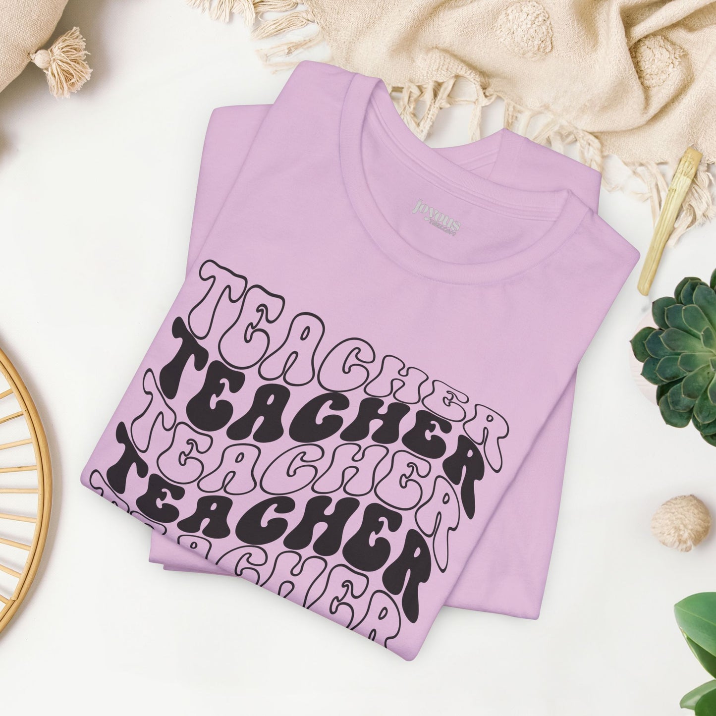 Trendy Groovy Teacher Soft Cotton Tee