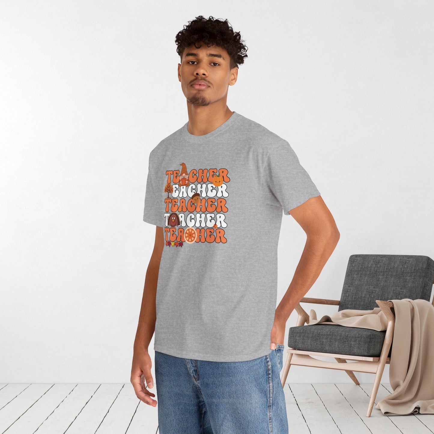 Groovy Thanksgiving Teacher Heavy Cotton Tee